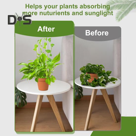 2 шт. U-образная акриловая решетка для растений, прозрачная опора для растений с завязками, решетка для вьющихся растений для небольших комнатных растений, плющ, монстера