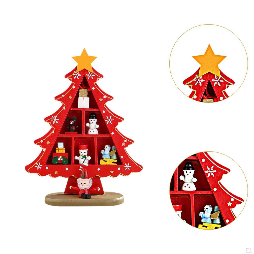 Wooden Christmas Tree Desktop Decor , Ornament, Convenient Easy To Use Mini