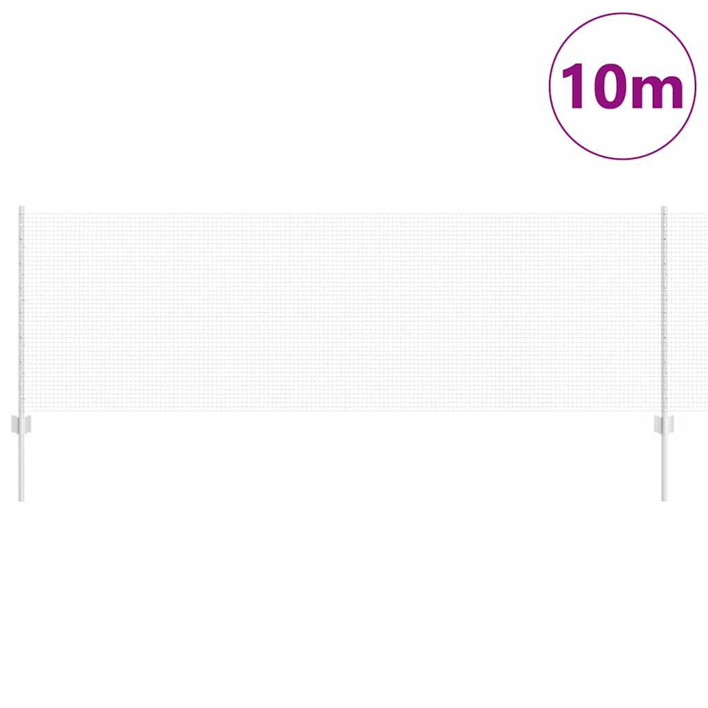 Welded Wire Fence with Posts 10 x 0.8 m (W x H)