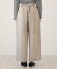 Afternoon Tea Living JA51 Linen-Style Wide Slacks, Size M, Light Beige