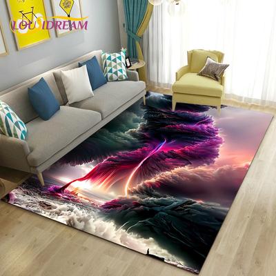 3D Dream Natural Tornado Cloud Area Ковер, Коврик для гостиной, Спальни, Дивана, Коврик для украшения, Детские игры, Нескользящий напольный коврик