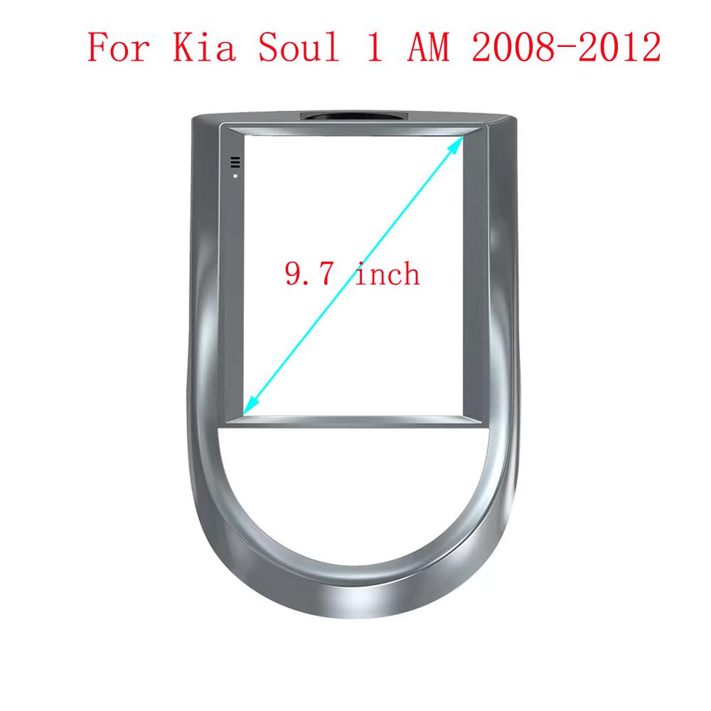 Для KIA SOUL 2008-2012 9,7-дюймовая 2DIN автомагнитола, лицевая панель, мультимедийная рамка в стиле Tesla, видеоплеер, панель навигации, DVD, отделка