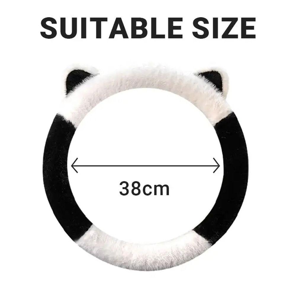 Soft Steering Wheel Cover Cute Cat Ears Steering Wheel Cover Plush Steering Cover for Car Steering