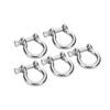 304 Stainless Steel D-Shaped and Bow-Shaped Anchor Shackles, 160kg Breaking Strength, Screw-In Type, Rust-Resistant, for Lifting and Towing
