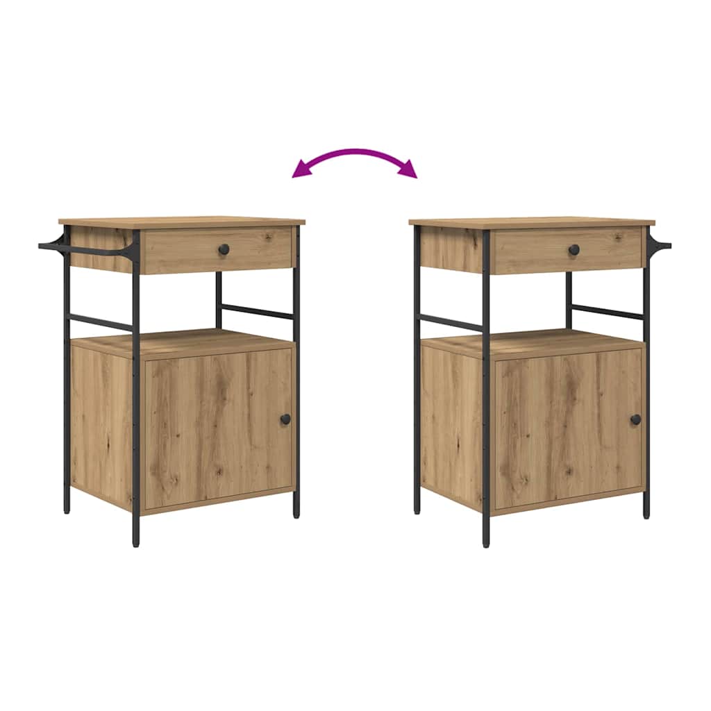 Kitchen Trolley Artisan Oak 56 x 43 x 89.5 cm Engineered Wood