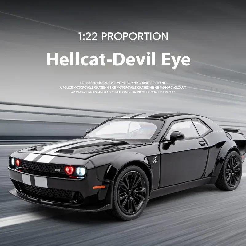 Новый 1:22 Dodge Challenger Redeye Hellcat Super Muscle Sports Car Alloy Metal Diecast Car Model Sound & Light Collection Hobbies Gift