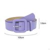 Fashion Jeans Belt Solid Pin Buckle Decor Adjustable Belts Girls Waistband PU Leather for