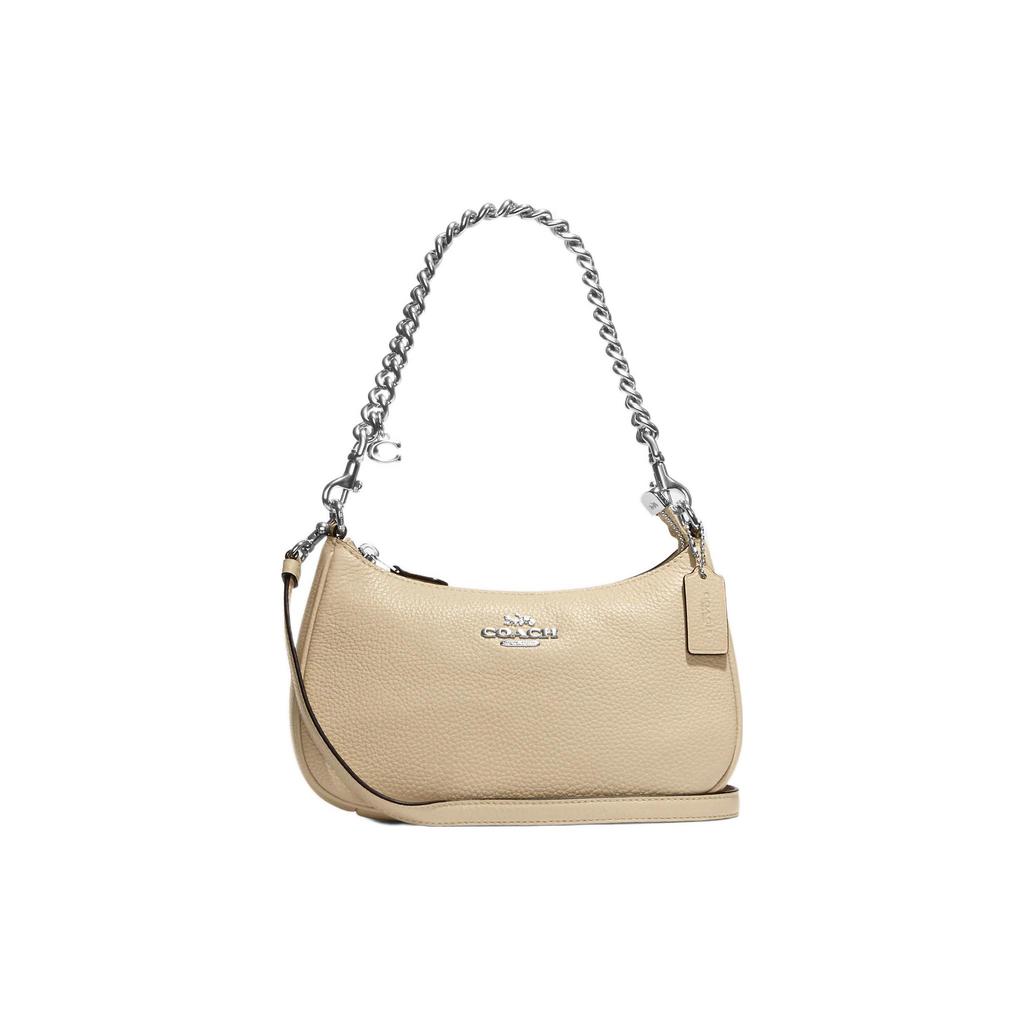New COACH Teri Pebbled Leather Portable Crossbody Bag, Shoulder Bag Women's Ivory White CE556-SVIY