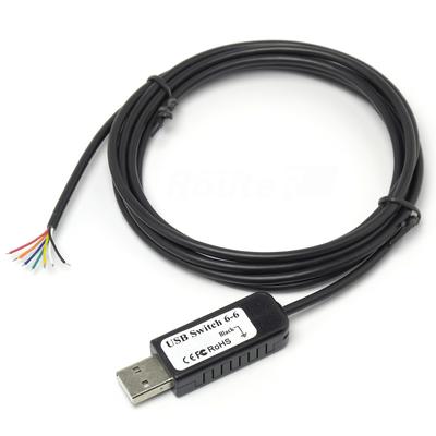 Root R Многофункциональный USB-кабель-переключатель для самодельного устройства ввода на 6 переключателей RI-SWCB6