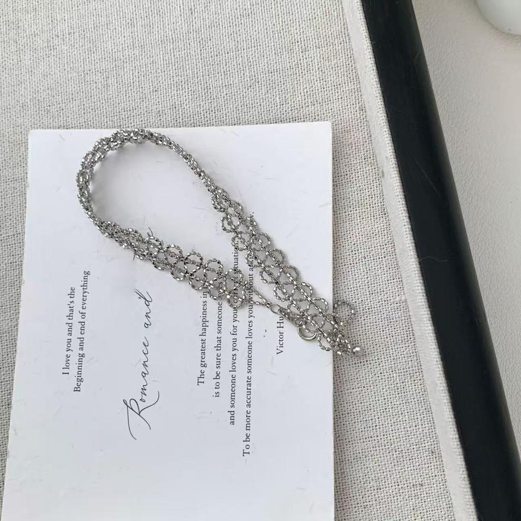 Hollow Lace Ribbon Wave Chain Bracelet S925 Silver Anti Tarnish EU Compliant Women Jewelry