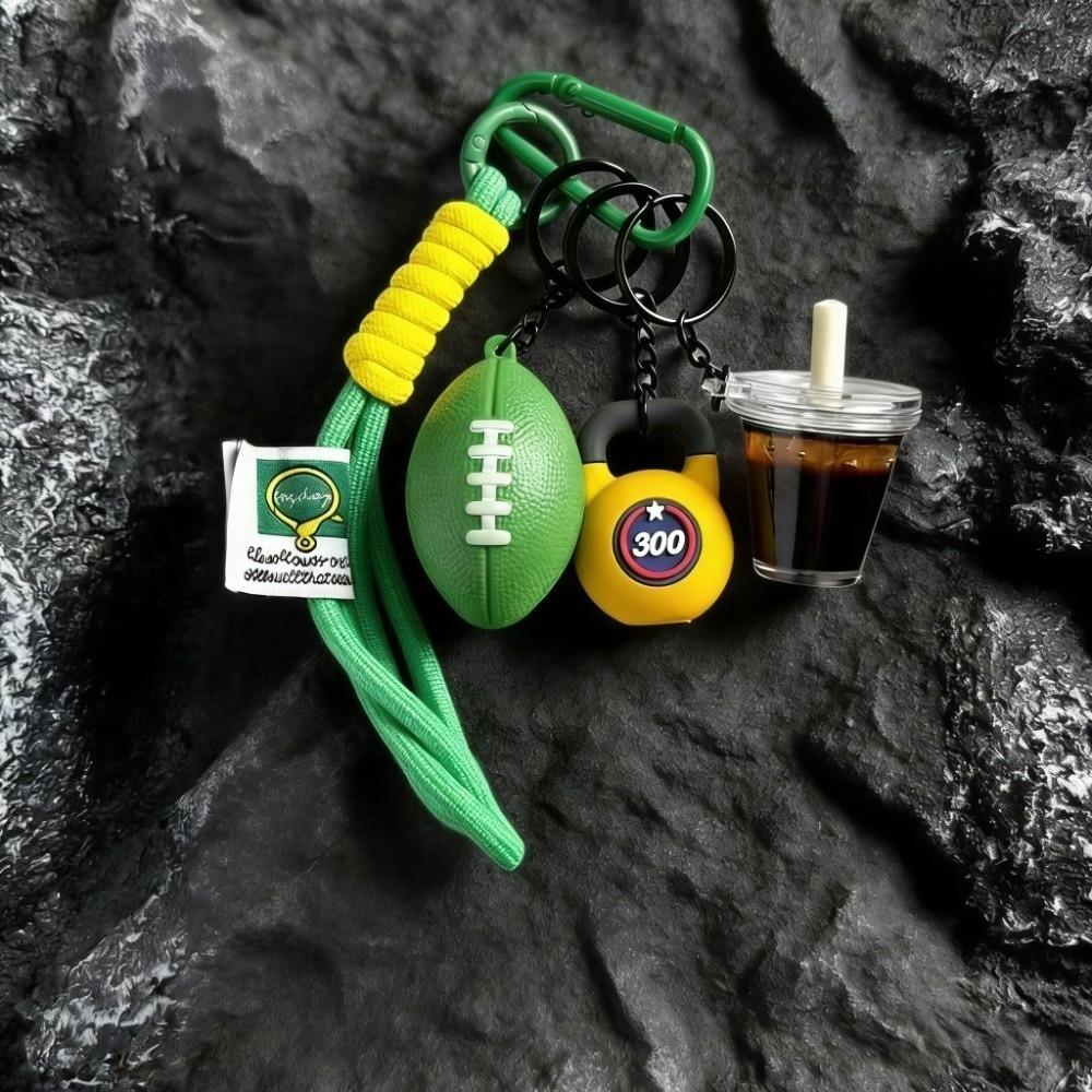 Water Cups Fitness Series Keychain Dopamine Iced Americano Pendant Fitness Prople