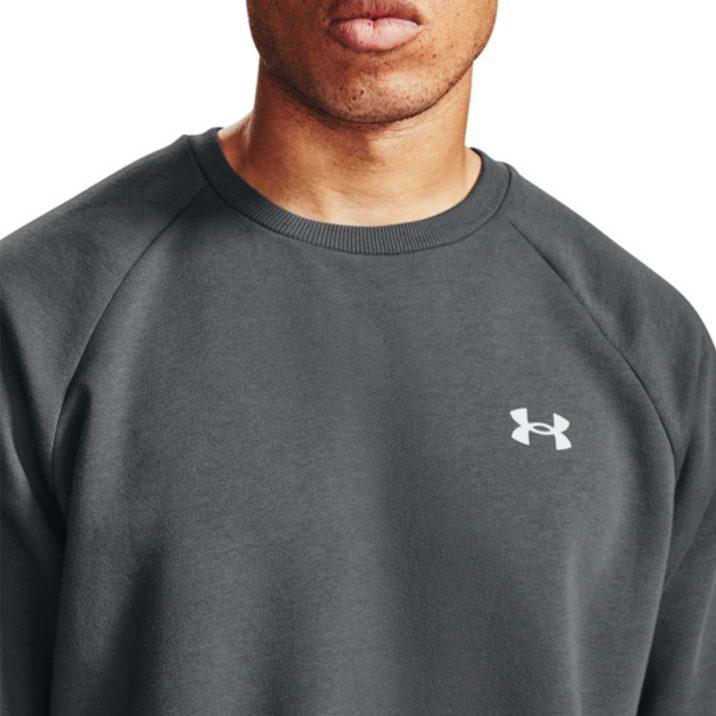 Under Armour Свитшоты Rival Мужские Серые С круглым вырезом Умеренный Обычный 1357104-012