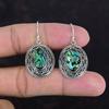 Abalone Shell Earring Vintage Earring Genuine Gemstone Earrings 925 Sterling Silver Earring Handmade Jewelry Dangle Earrings Gifts For Wife