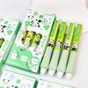 Return To School Season 4pcs 0.5mm Panda Neutral Pen Limited Sponge Sheath Fat Den Press Pen Quick Dry Smooth Brush Question Soft Grip Press Type