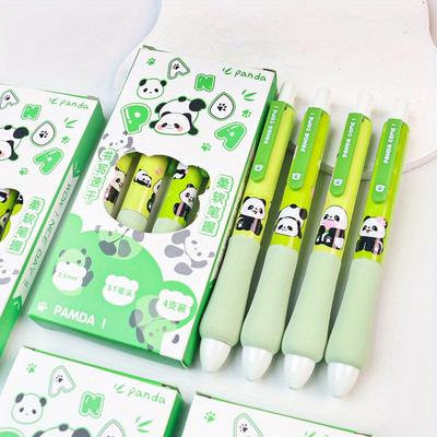 Возвращение в школьный сезон 4 шт. 0,5 мм Panda нейтральная ручка ограниченная губка оболочка fat den пресс-ручка быстросохнущая гладкая кисть вопрос мягкий захват пресс-тип