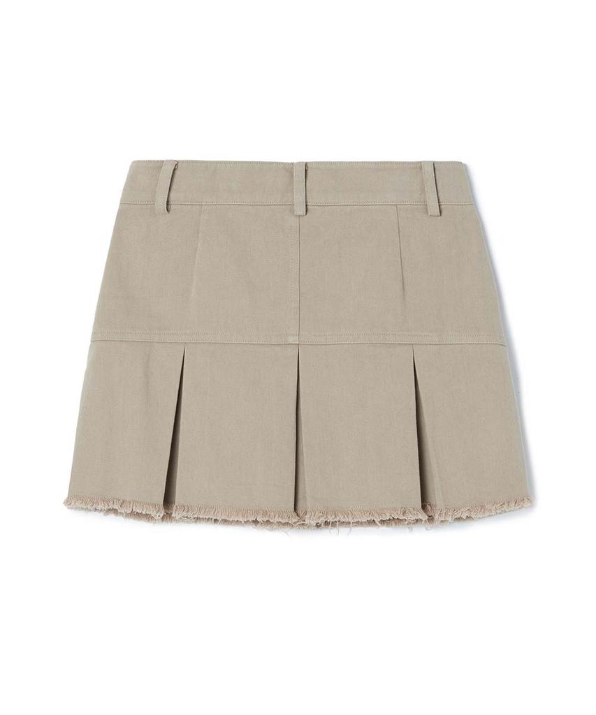 Moon Sun Essential_Mss Pleats Mini Skirt [Beige]