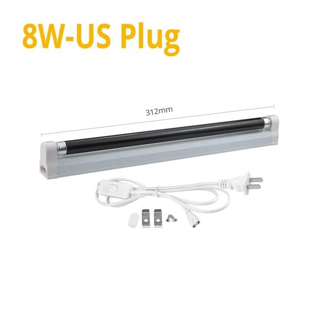 110V 220V Ultraviolet UV Lamp T5 BlackLight Blue 365nm Quartz Light 6W 8W Fluorescent Money Detection Lamp Violet Party DJ Decor