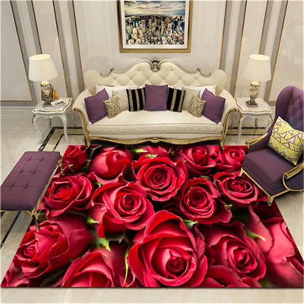 Цветочный пасторальный ковер с 3D принтом, домашний декор, коврики для входной двери, коврики для гостиной, ковры в спальне, детский ковер, коврик для ванной