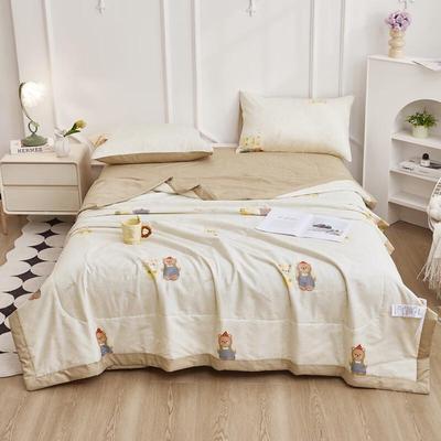Хлопковое летнее одеяло для кондиционера Jiyi Bear