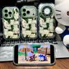Зеленый ленивый кот подходит для мобильного телефона Apple 17 iPhone 16 Pro Max Huawei Mate 70 Honor защитный чехол