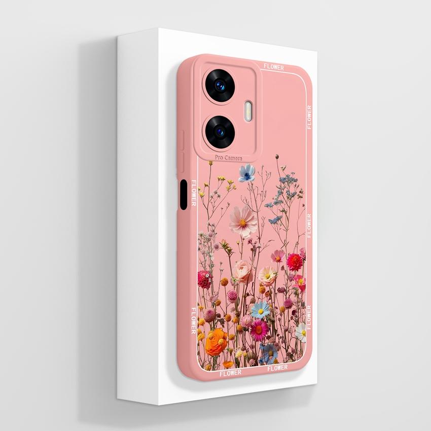 Красивые чехлы для телефона в форме сердца любви для Realme C55 C35 C25 C20 C15 C11 C21Y C25Y Мягкий жидкий силиконовый бампер Противоударный защитный чехол для Realme Casing