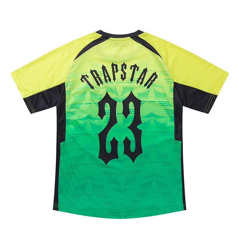 Trapstar London 2026 Новый летний Trapstar Логотип Диагональный логотип Номер 23 Баскетбольная майка Футбольная майка Градиентная спортивная футболка с коротким рукавом