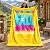 Fall guys Custom Name Flannel Blanket Personalized Soft Warm Plush Throw Blanket Customized Gift for Family Friends