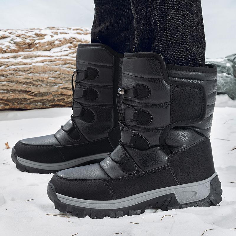Winter Large Size Outdoor Snow Boots Men's Shoe Mid-tube Men Boots Hiking Shoes Men Non-slip Warm Shoes Man Botas Altas Botines