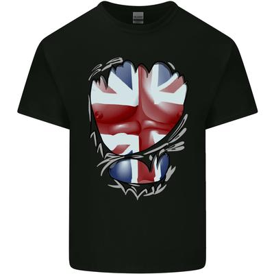 The Union Jack Flag Ripped Muscles Unisexs Light Cotton TShirt