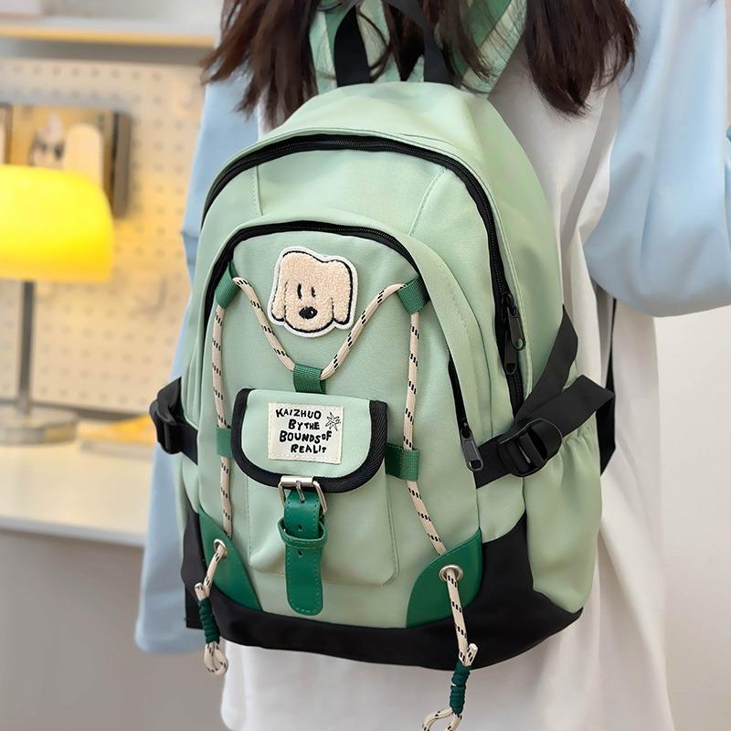 Школьный рюкзак новый персонализированный большой вместимости повседневный рюкзак женский текстурный ученик начальной школы ученик средней школы рюкзак