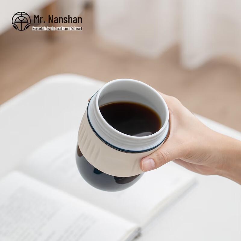 Мистер. Керамическая дорожная кружка Nanshan MINI с крышкой двойного назначения