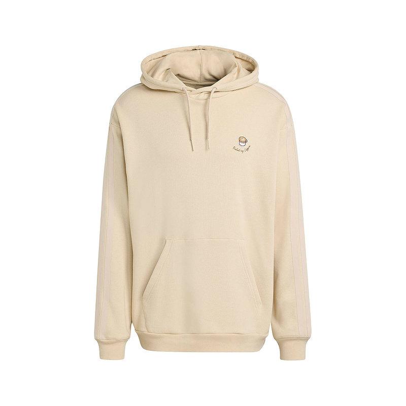 adidas Men's Casual Embroidered Logo Hoodie Beige JZ5066