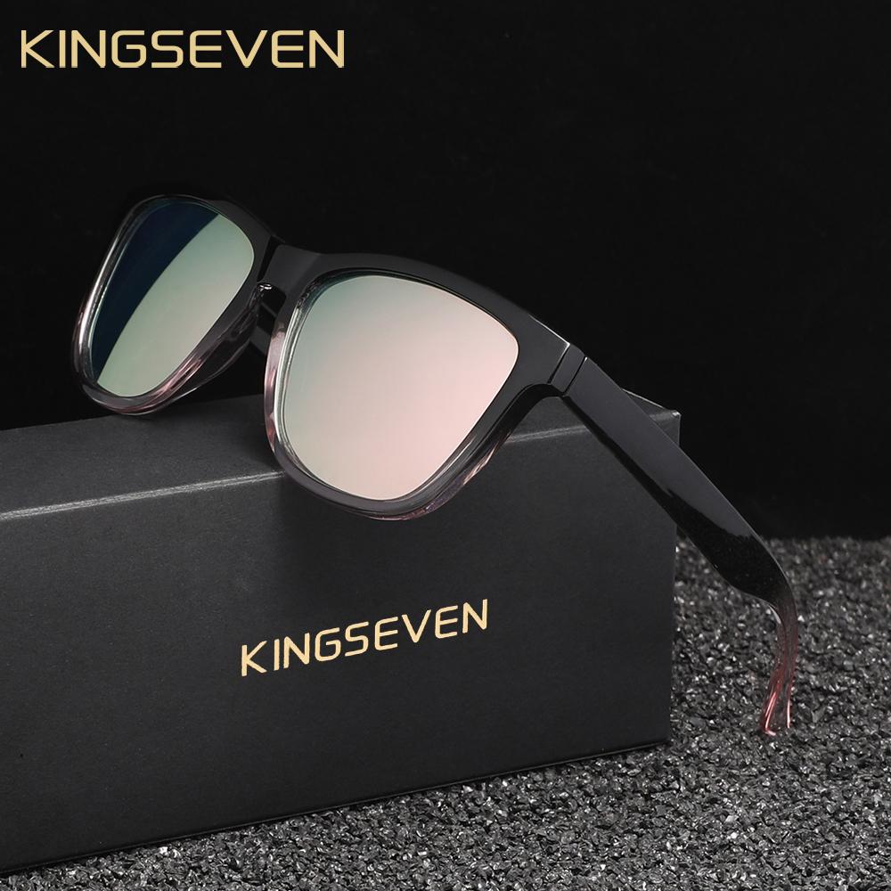 Kingseven Новые модные солнцезащитные очки для мужчин/женщин UV400 поляризованные линзы очки высокого качества классические матовые большие оправы водительские очки
