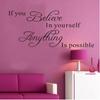 Elegant Vinyl Home Room Decor Art Quote Wall Decal Stickers Bedroom Removable Mural
