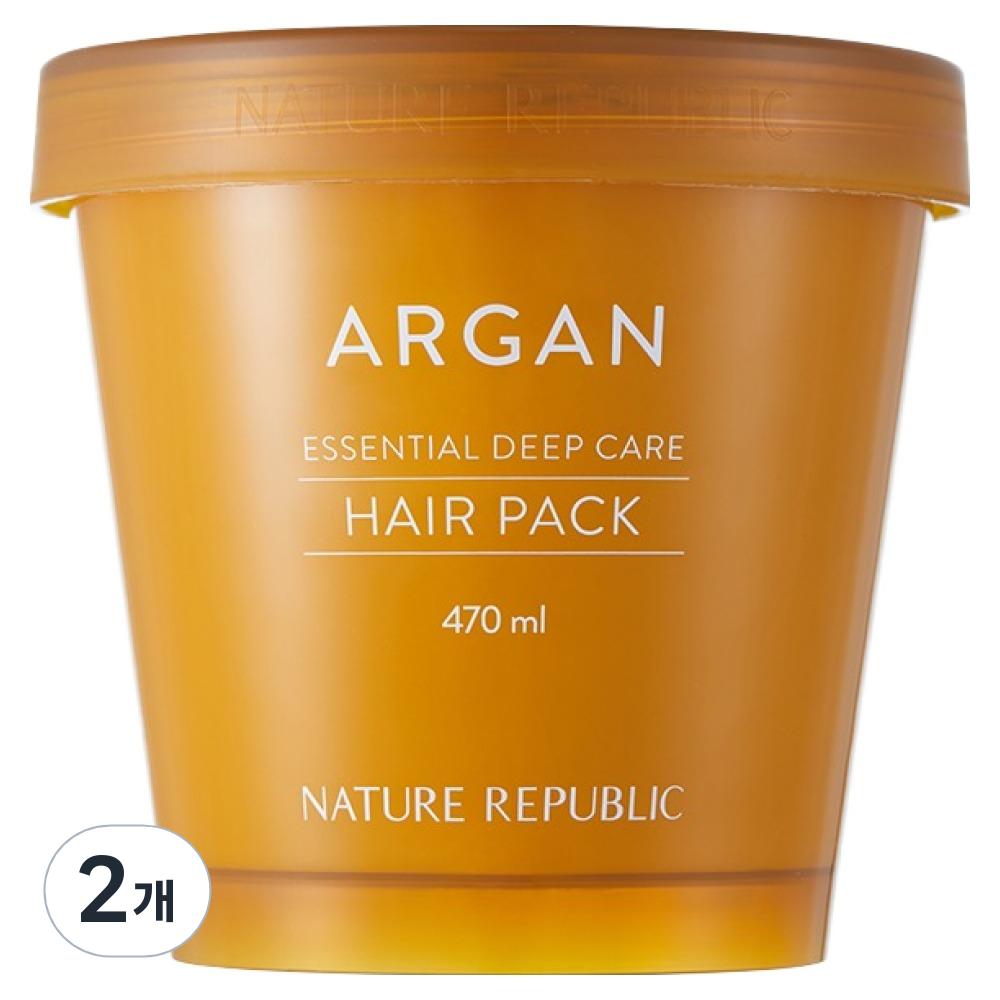 Nature Republic Argan Essential Deep Care Hair Pack 470ml 2 pcs