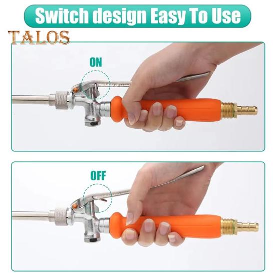 Outdoor Flower Sprayer Wand with Brass Barbs Anti-Slip Rubber Handle Comfortable Grip Rust-Proof Garden Sprayer