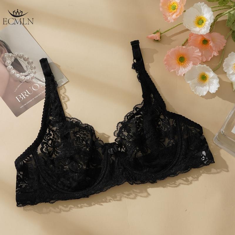 Sexy Exquisite Lace Women Bras Non-paded Plus Size Steel Ring Push Up Bra Hollow Out Bralette
