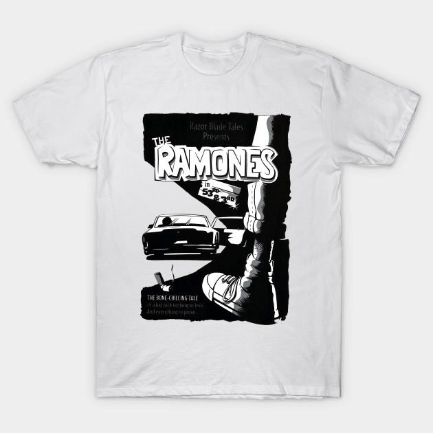 Мужская черная футболка с принтом The Ramones The Bone Печать на трансферной бумаге без вырезания Хлопковая футболка