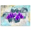 Печать на холсте, Фиолетовые орхидеи, абстракция