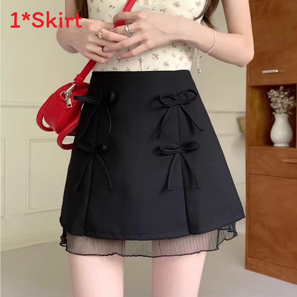 Private Fashion Short Skirt With Lace Patchwork High Waist For Plus Size Women