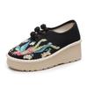 7cm High Heel Embroidered Shoes Characteristic Ethnic Style Fashionable Embroidered Phoenix Peony Cloth Shoes