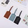 PU Leather Business Luggage Tag Suitcase Address Label Luggage Boarding Case Label Name ID Address Clip Travel Accessories