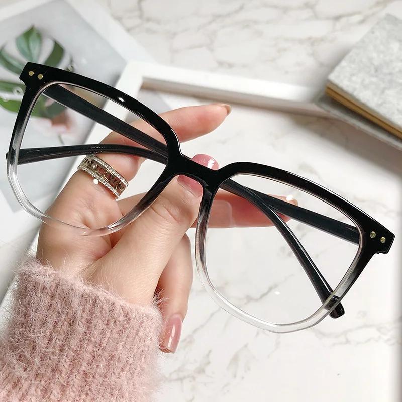 Retro Square Women Men Eyewear Vintage Retro Black Frame Anti Blue Light Glasses Optical Spectacle Eyeglasses