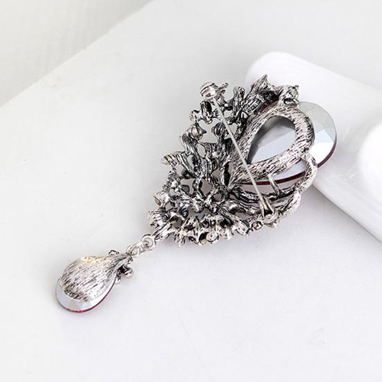 Brooch Pin Hollow Design Alloy Engagement Jewelry Brooch for Women