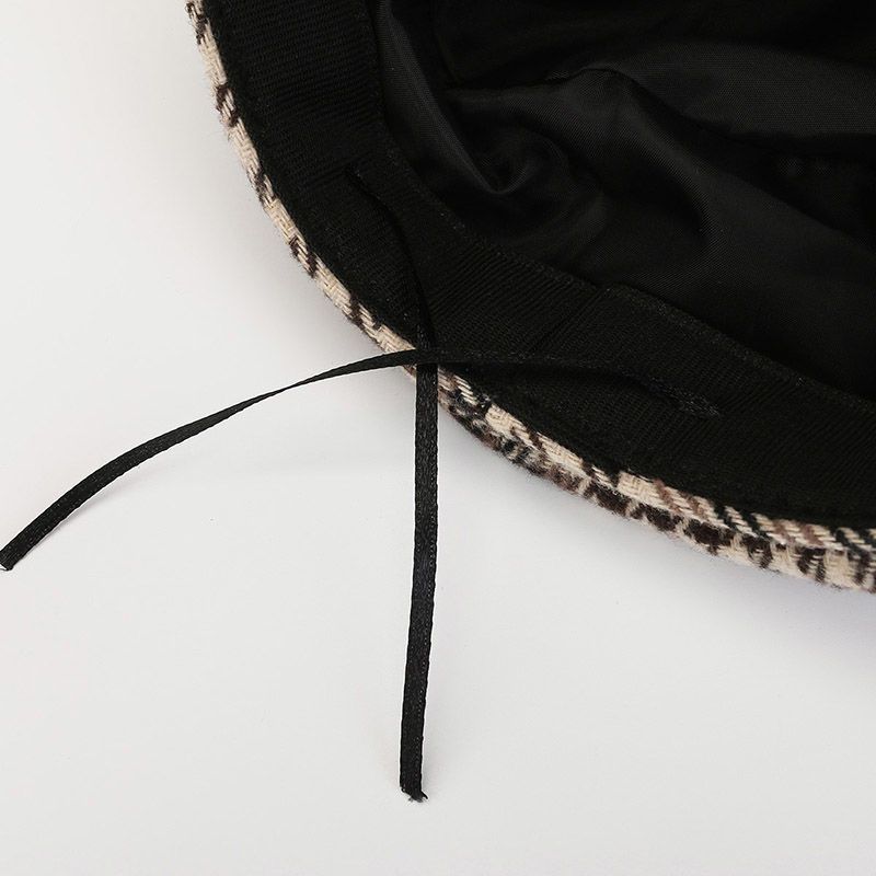 Осенне-зимний новый легкий берет, повседневная модная клетчатая универсальная восьмиугольная шляпа для женщин