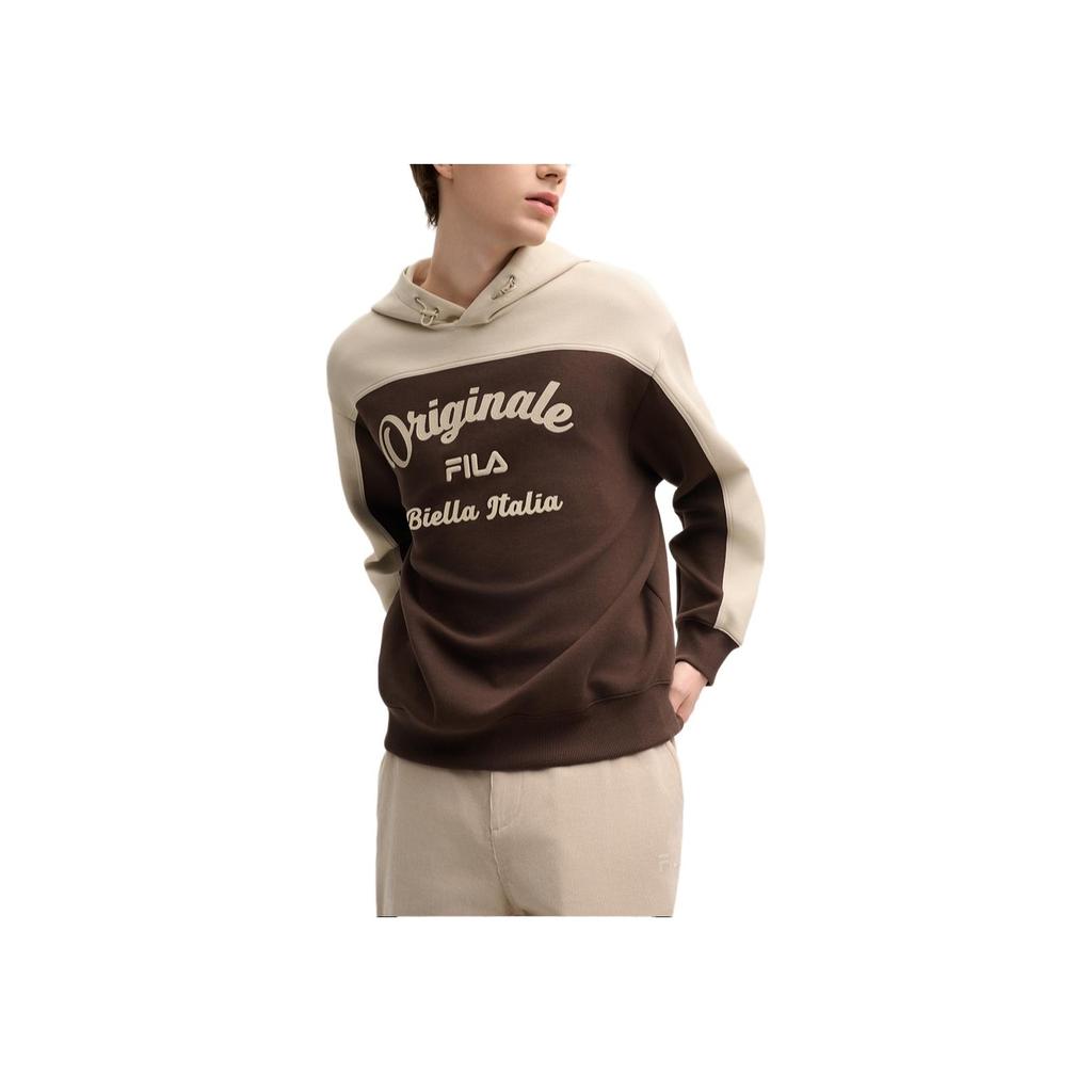 New FILA ORIGINALEBIELLA WINTER TENNIS CLUB Sweatshirt Men's Coffee Brown Umber F11M519207F-BN