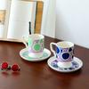 1Set Cup Offices Cup and Plate Home Ceramic Gift Vintage Practical Thick Souvenir Elegant Durable Cups and Plates