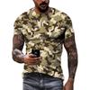 Simple Camouflage Graphics T-shirts Summer Fashion Short Sleeve O Neck 3D Printed T Shirts Casual Outdoor Sports Loose Mens Tees