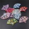 Rose Fan Loose Beads 10/20pcs Fashion Handmade Materials Leaf Loose Beads DIY Jewelry Accessories AB Color Gilded Edge Jewelry