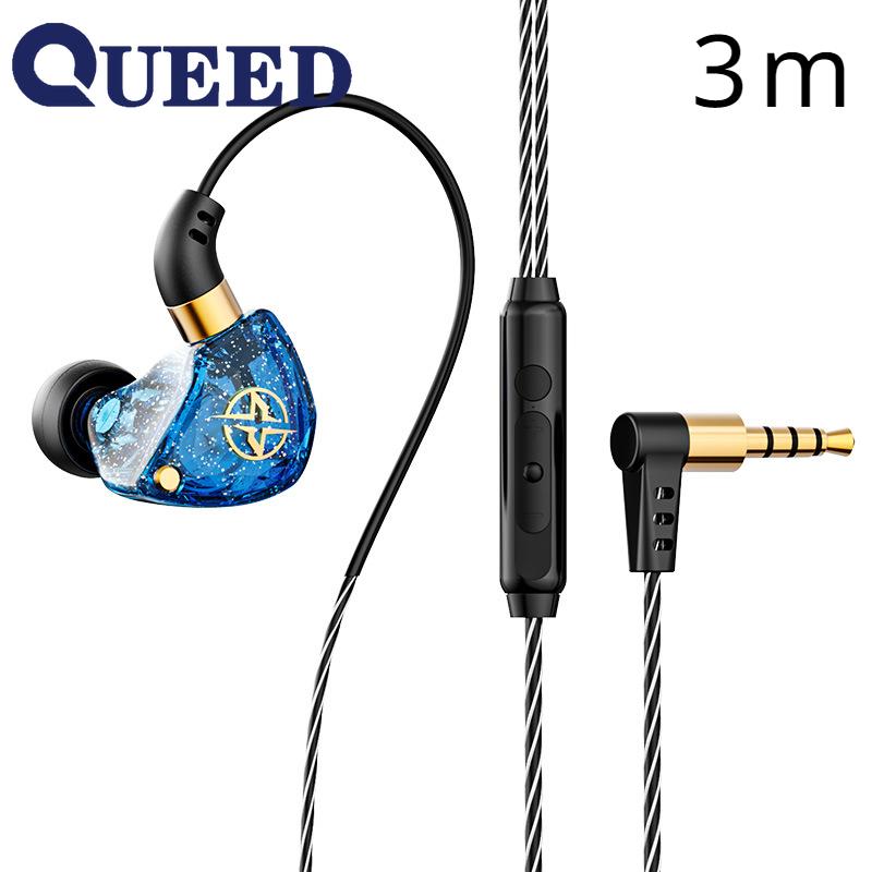 X6 Сабвуфер ушного типа для мобильного телефона Проводные наушники-вкладыши